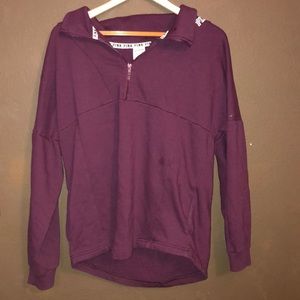 Purple quarter zip up PINK sweater